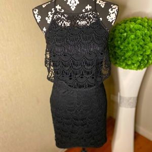 Black lace Dotti dress.